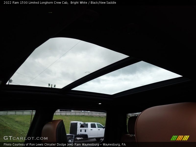 Bright White / Black/New Saddle 2022 Ram 1500 Limited Longhorn Crew Cab