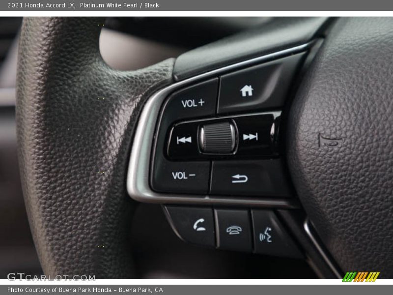Platinum White Pearl / Black 2021 Honda Accord LX