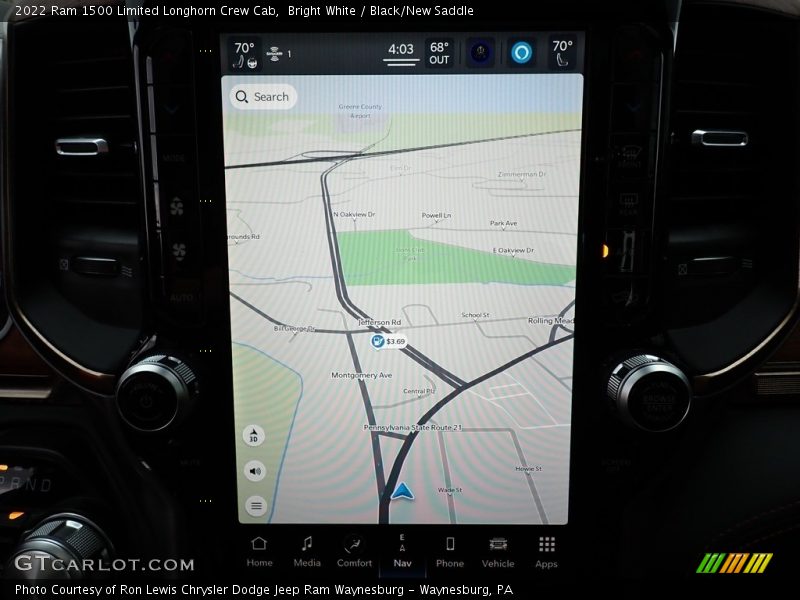 Bright White / Black/New Saddle 2022 Ram 1500 Limited Longhorn Crew Cab