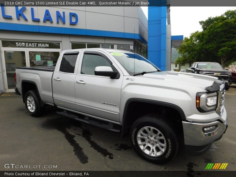 Quicksilver Metallic / Jet Black 2019 GMC Sierra 1500 Limited SLE Double Cab 4WD