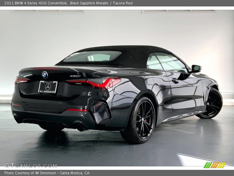 Black Sapphire Metallic / Tacora Red 2021 BMW 4 Series 430i Convertible