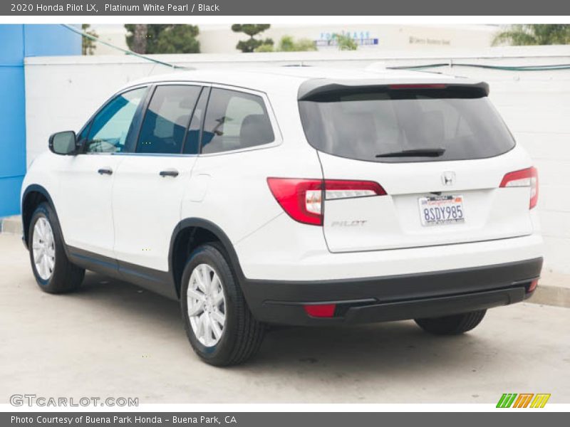 Platinum White Pearl / Black 2020 Honda Pilot LX