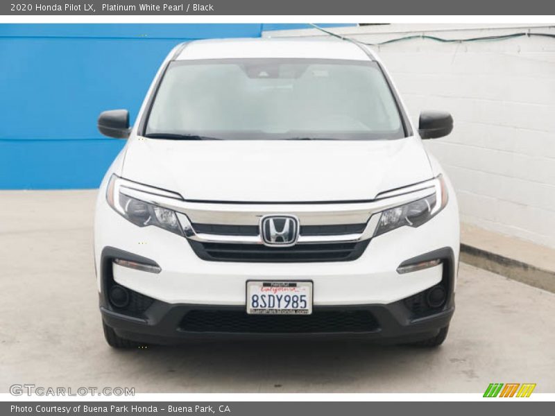 Platinum White Pearl / Black 2020 Honda Pilot LX