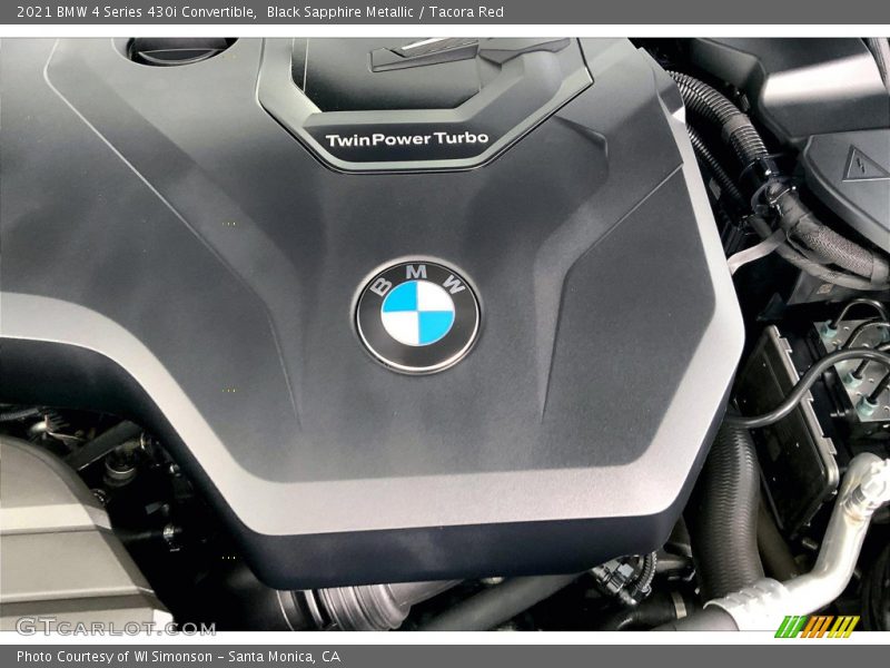 Black Sapphire Metallic / Tacora Red 2021 BMW 4 Series 430i Convertible