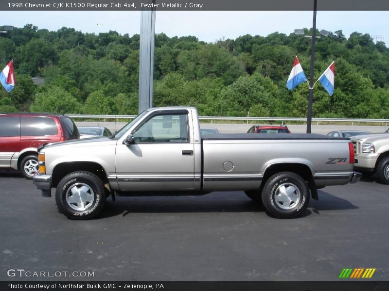 Pewter Metallic / Gray 1998 Chevrolet C/K K1500 Regular Cab 4x4