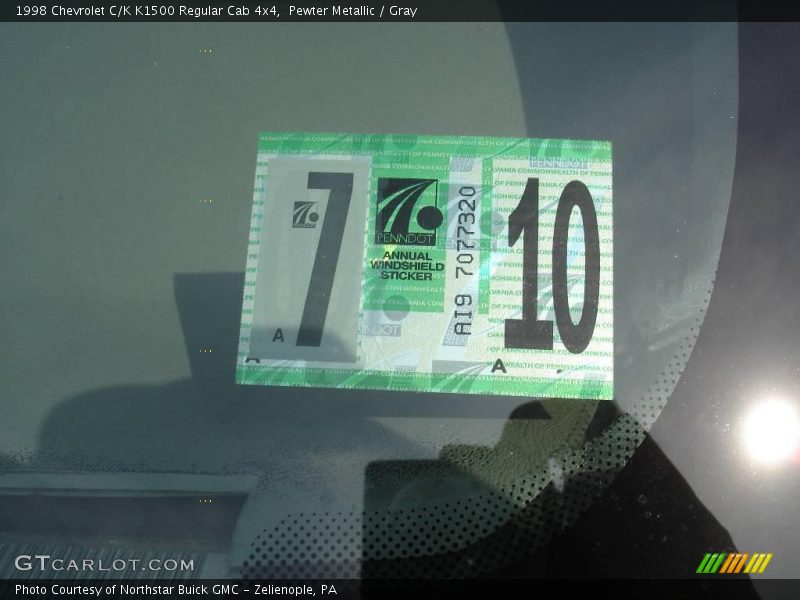 Pewter Metallic / Gray 1998 Chevrolet C/K K1500 Regular Cab 4x4