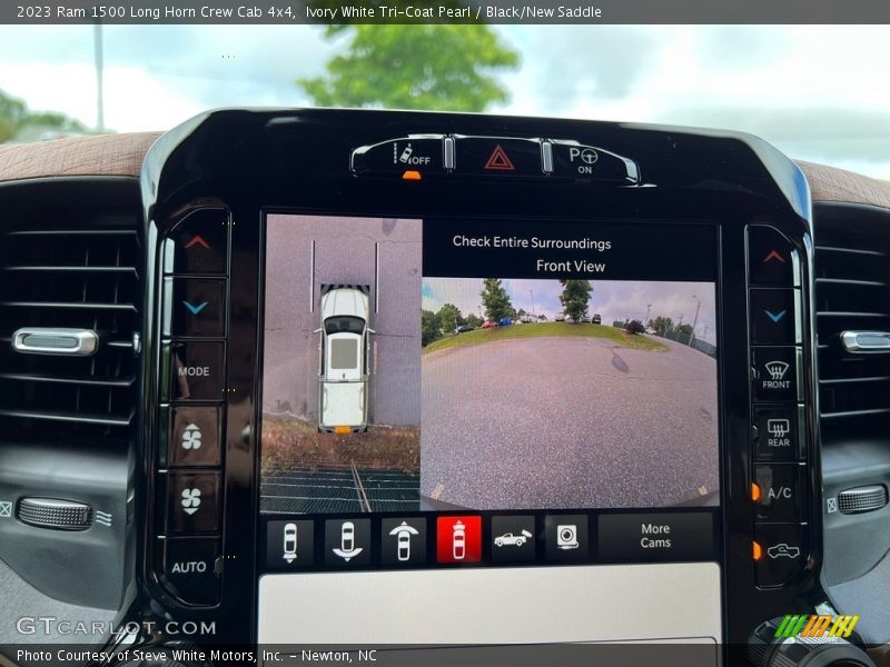 Ivory White Tri-Coat Pearl / Black/New Saddle 2023 Ram 1500 Long Horn Crew Cab 4x4