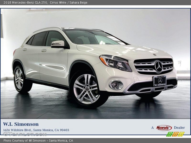 Cirrus White / Sahara Beige 2018 Mercedes-Benz GLA 250