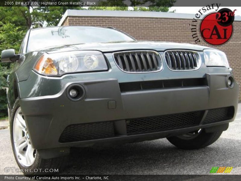 Highland Green Metallic / Black 2005 BMW X3 3.0i