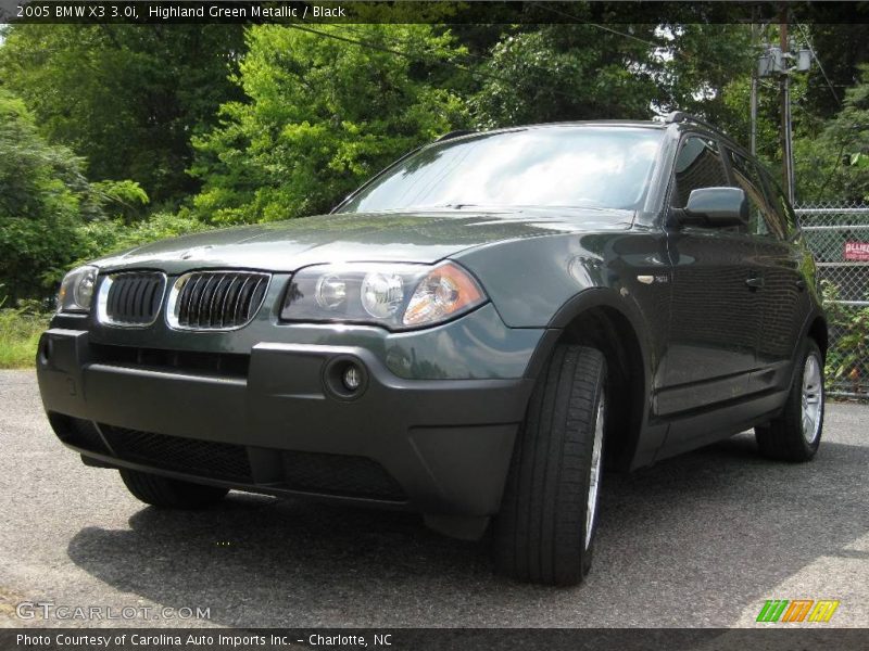 Highland Green Metallic / Black 2005 BMW X3 3.0i
