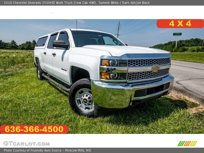 Summit White / Dark Ash/Jet Black 2019 Chevrolet Silverado 2500HD Work Truck Crew Cab 4WD