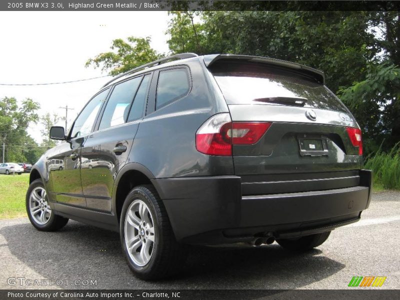 Highland Green Metallic / Black 2005 BMW X3 3.0i