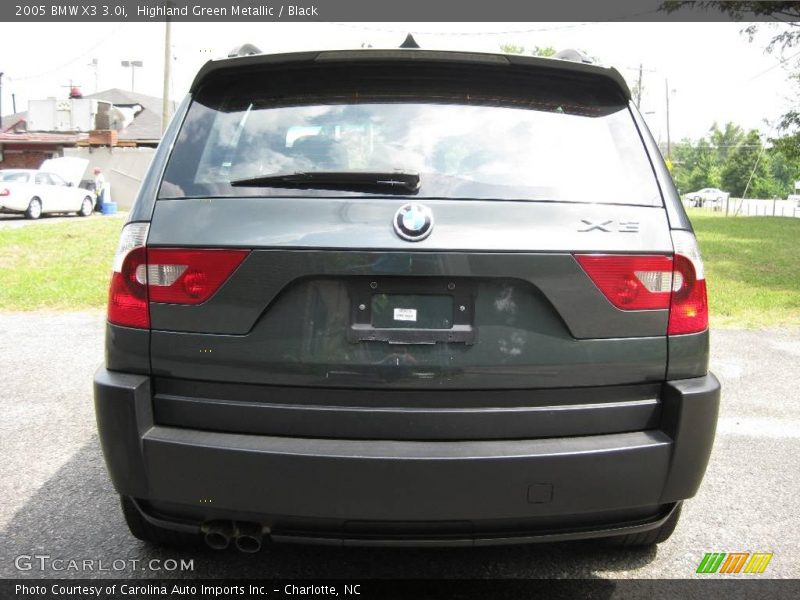 Highland Green Metallic / Black 2005 BMW X3 3.0i