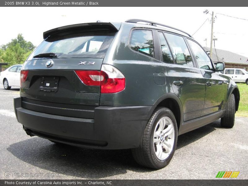 Highland Green Metallic / Black 2005 BMW X3 3.0i