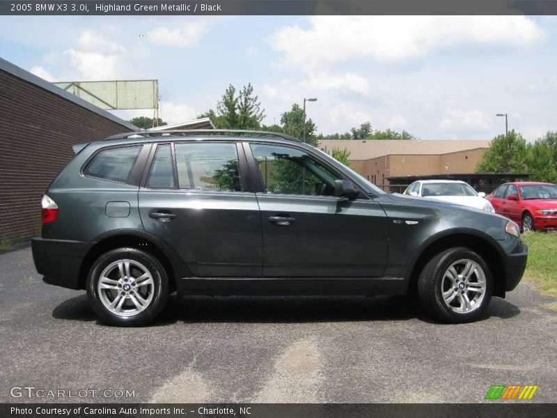 Highland Green Metallic / Black 2005 BMW X3 3.0i