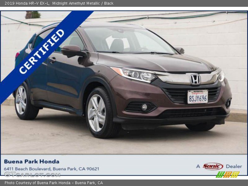 Midnight Amethyst Metallic / Black 2019 Honda HR-V EX-L