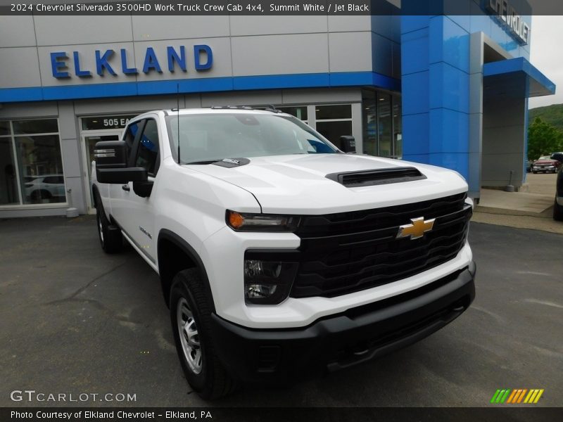 Summit White / Jet Black 2024 Chevrolet Silverado 3500HD Work Truck Crew Cab 4x4