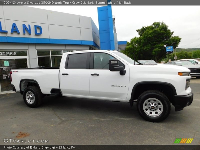 Summit White / Jet Black 2024 Chevrolet Silverado 3500HD Work Truck Crew Cab 4x4