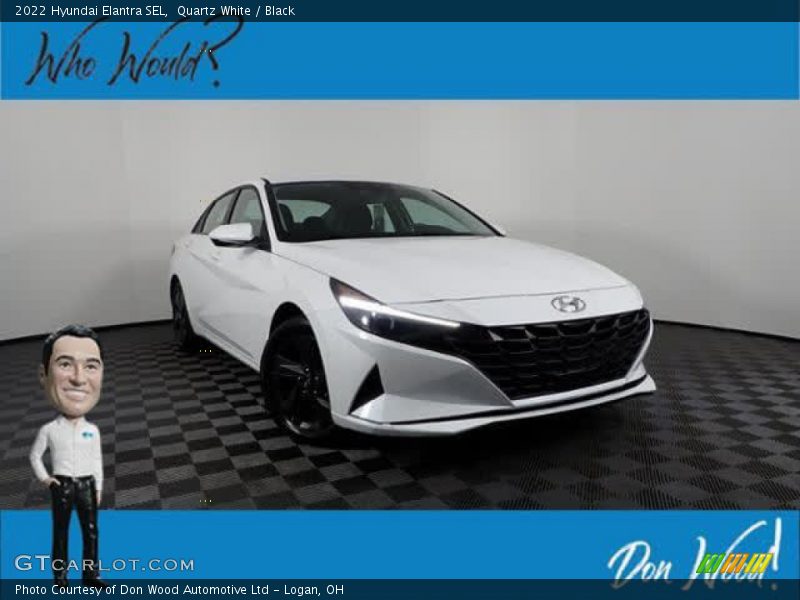Quartz White / Black 2022 Hyundai Elantra SEL