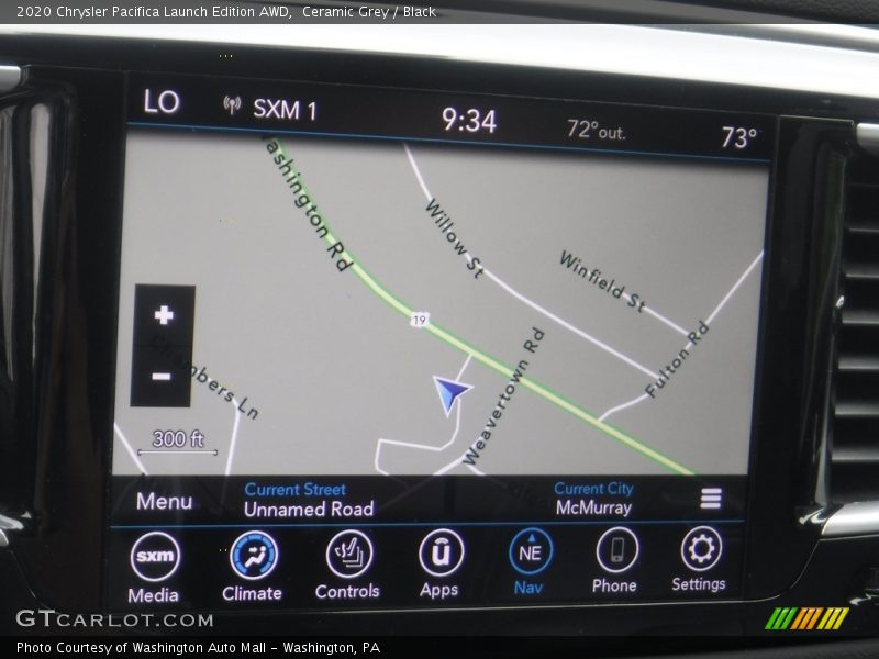 Navigation of 2020 Pacifica Launch Edition AWD