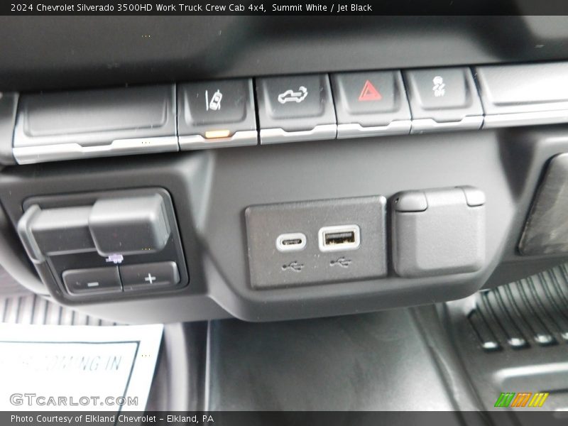 Controls of 2024 Silverado 3500HD Work Truck Crew Cab 4x4