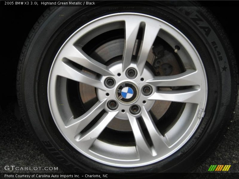 Highland Green Metallic / Black 2005 BMW X3 3.0i