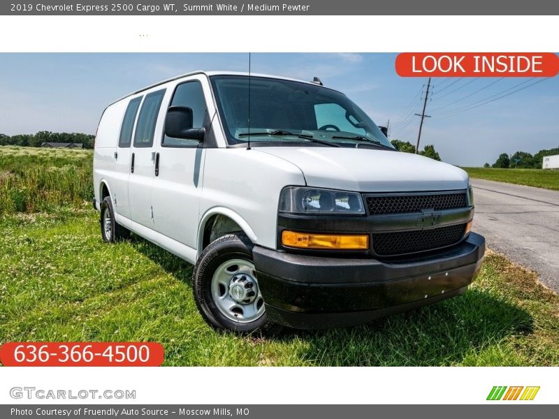 Summit White / Medium Pewter 2019 Chevrolet Express 2500 Cargo WT