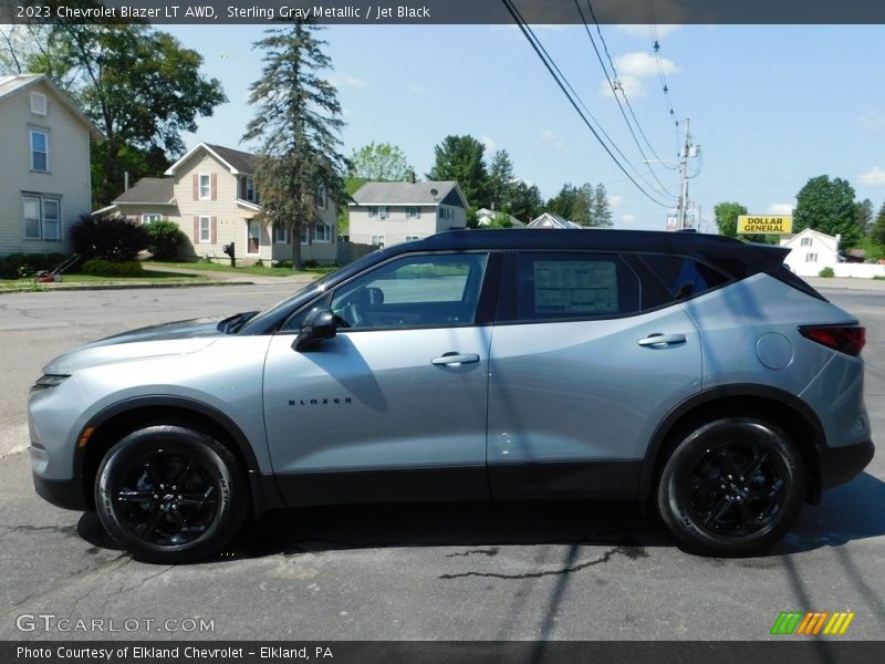 Sterling Gray Metallic / Jet Black 2023 Chevrolet Blazer LT AWD