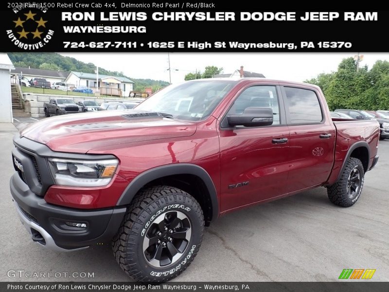 Delmonico Red Pearl / Red/Black 2023 Ram 1500 Rebel Crew Cab 4x4