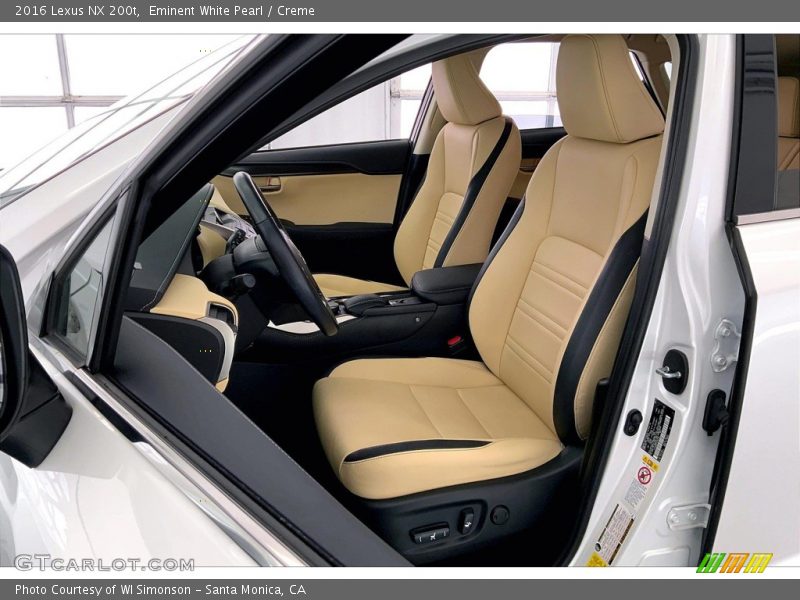 Front Seat of 2016 NX 200t