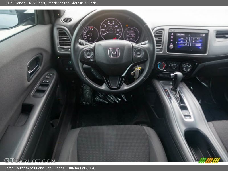 Modern Steel Metallic / Black 2019 Honda HR-V Sport