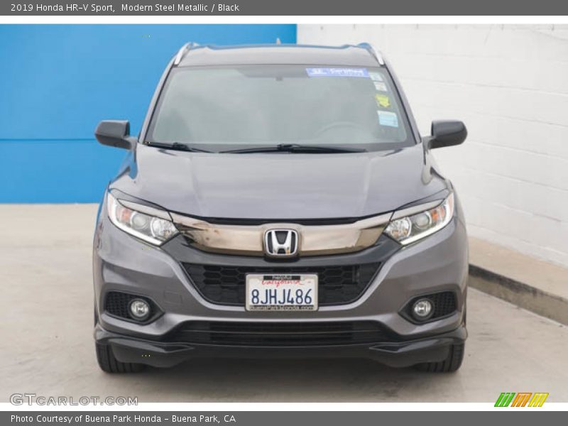Modern Steel Metallic / Black 2019 Honda HR-V Sport