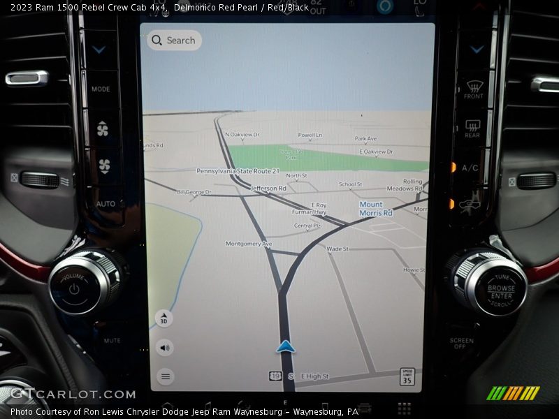 Navigation of 2023 1500 Rebel Crew Cab 4x4