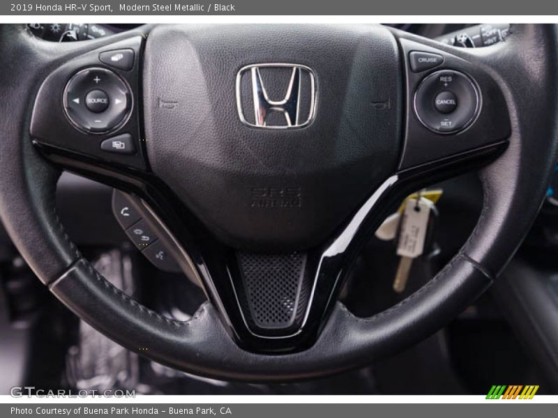 Modern Steel Metallic / Black 2019 Honda HR-V Sport