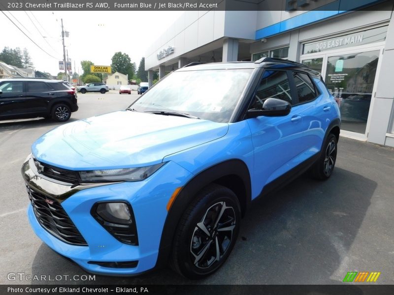 Fountain Blue / Jet Black/Red Accent 2023 Chevrolet TrailBlazer RS AWD