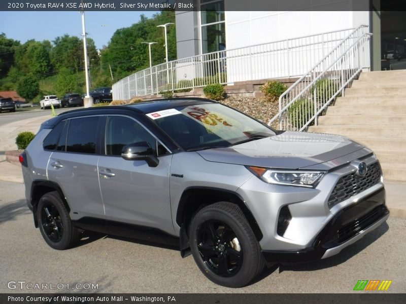 Silver Sky Metallic / Black 2020 Toyota RAV4 XSE AWD Hybrid