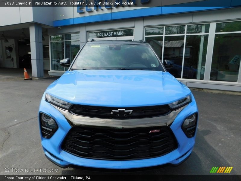 Fountain Blue / Jet Black/Red Accent 2023 Chevrolet TrailBlazer RS AWD