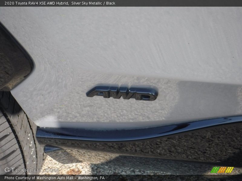 Silver Sky Metallic / Black 2020 Toyota RAV4 XSE AWD Hybrid