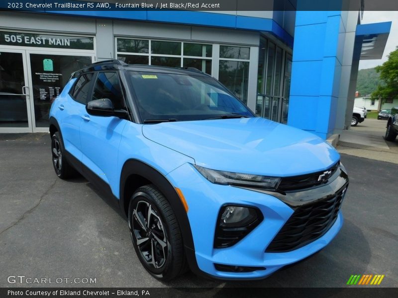 Fountain Blue / Jet Black/Red Accent 2023 Chevrolet TrailBlazer RS AWD