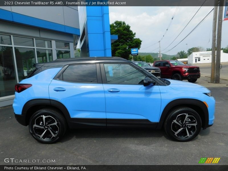 Fountain Blue / Jet Black/Red Accent 2023 Chevrolet TrailBlazer RS AWD