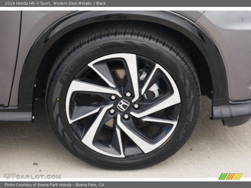 Modern Steel Metallic / Black 2019 Honda HR-V Sport
