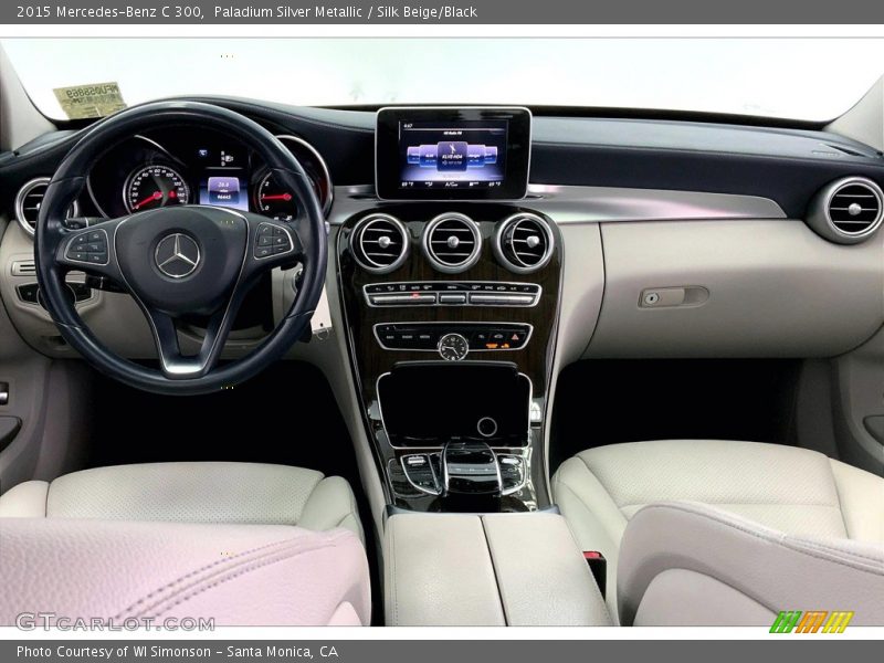 Paladium Silver Metallic / Silk Beige/Black 2015 Mercedes-Benz C 300