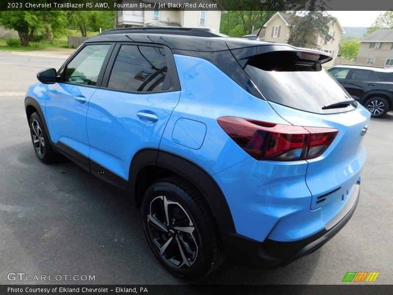 Fountain Blue / Jet Black/Red Accent 2023 Chevrolet TrailBlazer RS AWD