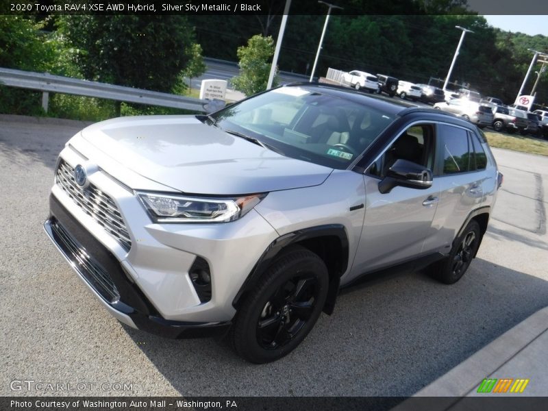 Silver Sky Metallic / Black 2020 Toyota RAV4 XSE AWD Hybrid