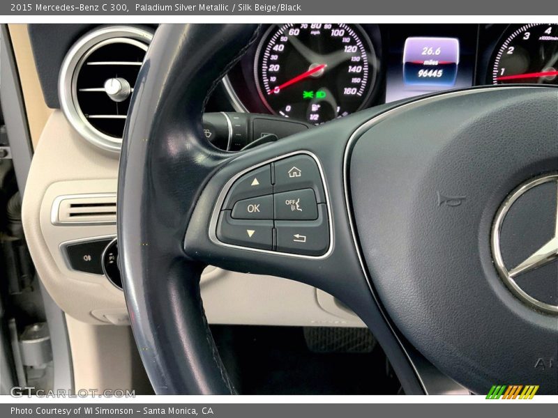 Paladium Silver Metallic / Silk Beige/Black 2015 Mercedes-Benz C 300