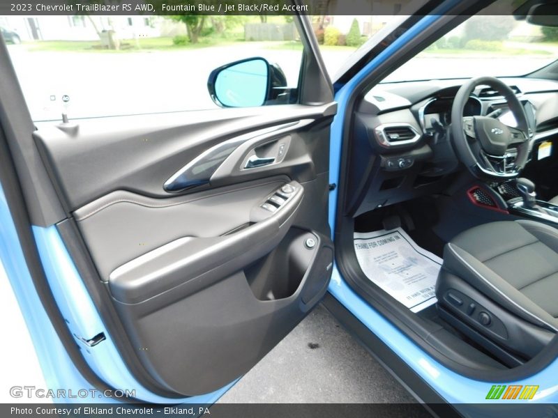 Fountain Blue / Jet Black/Red Accent 2023 Chevrolet TrailBlazer RS AWD