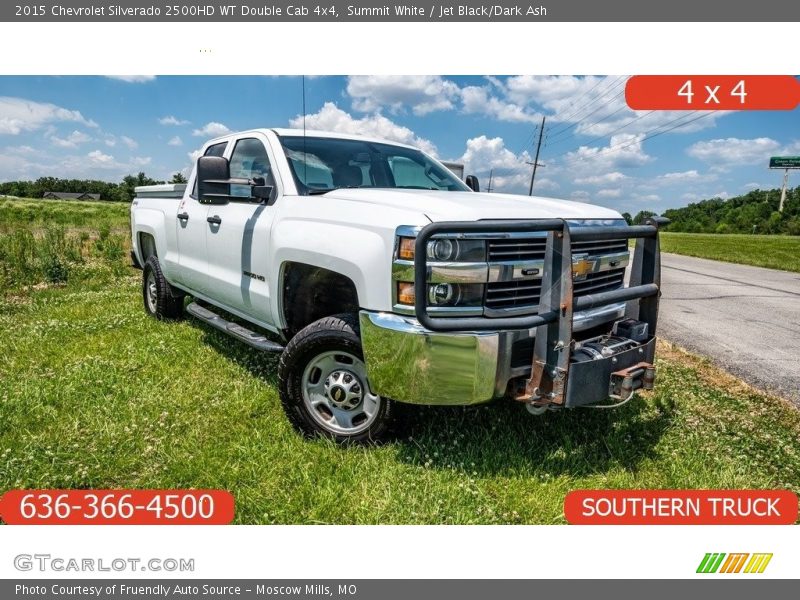 Summit White / Jet Black/Dark Ash 2015 Chevrolet Silverado 2500HD WT Double Cab 4x4