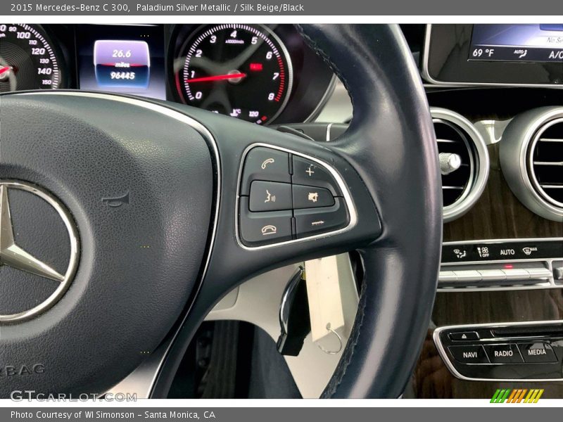 Paladium Silver Metallic / Silk Beige/Black 2015 Mercedes-Benz C 300