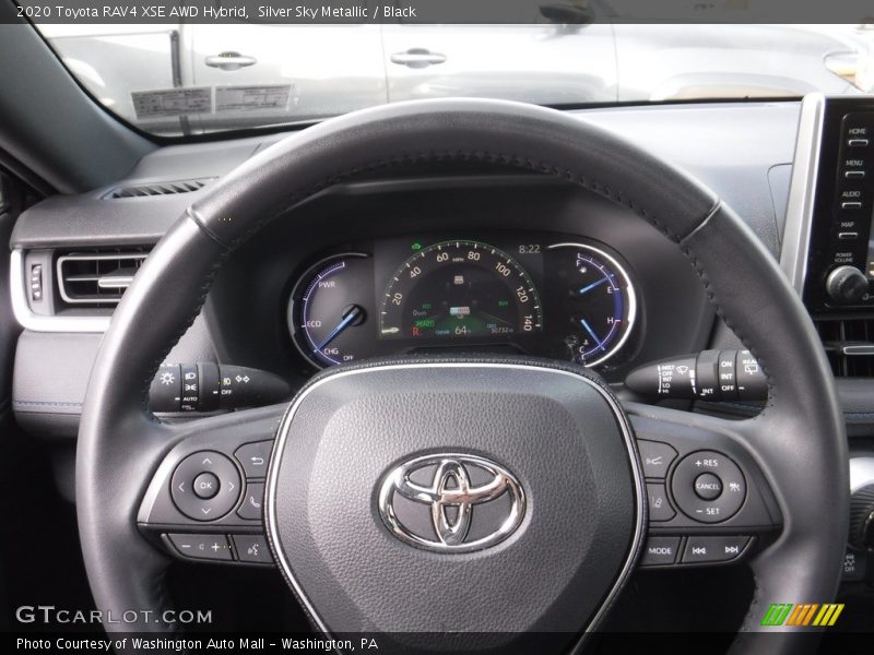 Silver Sky Metallic / Black 2020 Toyota RAV4 XSE AWD Hybrid