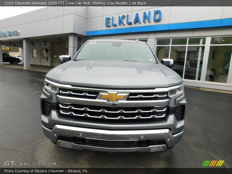 Sterling Gray Metallic / Jet Black 2023 Chevrolet Silverado 1500 LTZ Crew Cab 4x4